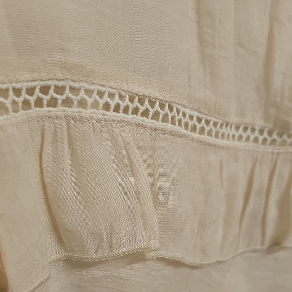 Cream Tiered Ruffled Mini Dress - Picture 6 of 6